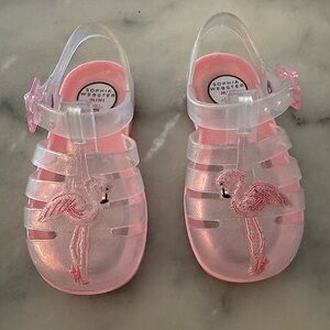 Sophia Webster mini flamingo jelly shoes size 7 girls toddler